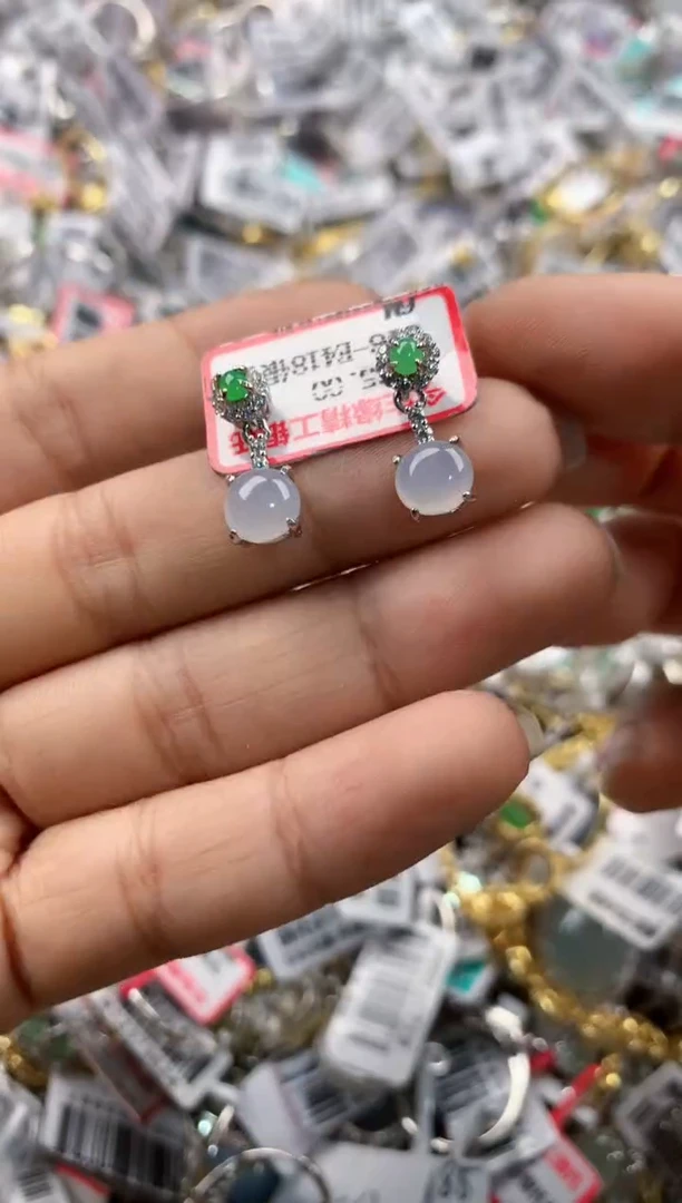 银S925镶嵌戒指翡翠777   2