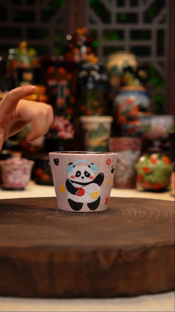 油画  手绘釉下彩