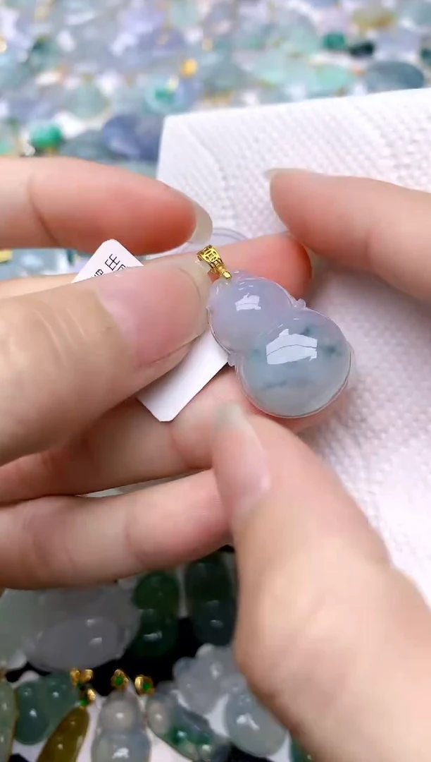 颈饰银S925镶嵌翡翠天然A货翡翠