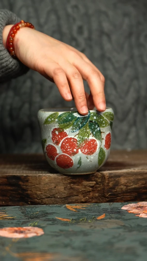 【闪购商品】杯釉下彩手工手绘同款陶器