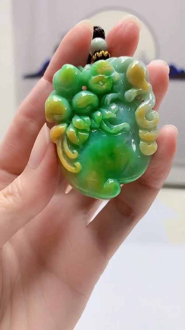 定制翡翠未镶嵌4902zm-毛货挂件寿桃123