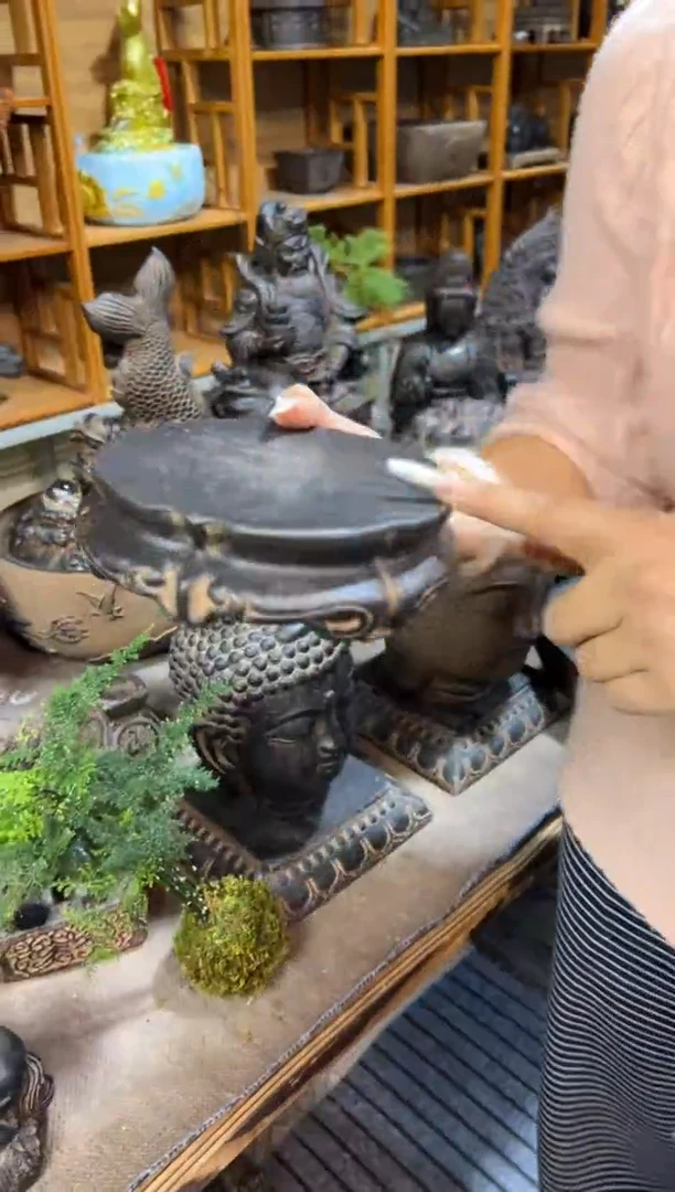 陶土【火山泥】金箍坛底座