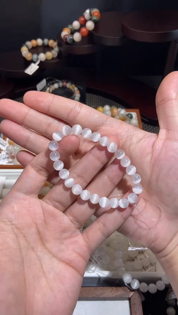 未镶嵌手串水晶16号链接-7咪+兔毛水晶手串