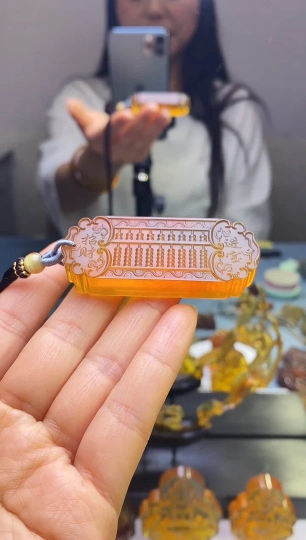 【闪购商品】琥珀颈饰未镶嵌HP101-65（如意算盘）