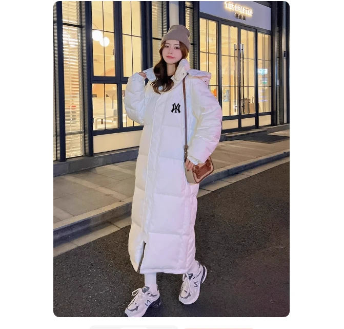 【三折专区】官方正版2025冬季新款长款外套男宽松保暖鸭绒羽绒服女