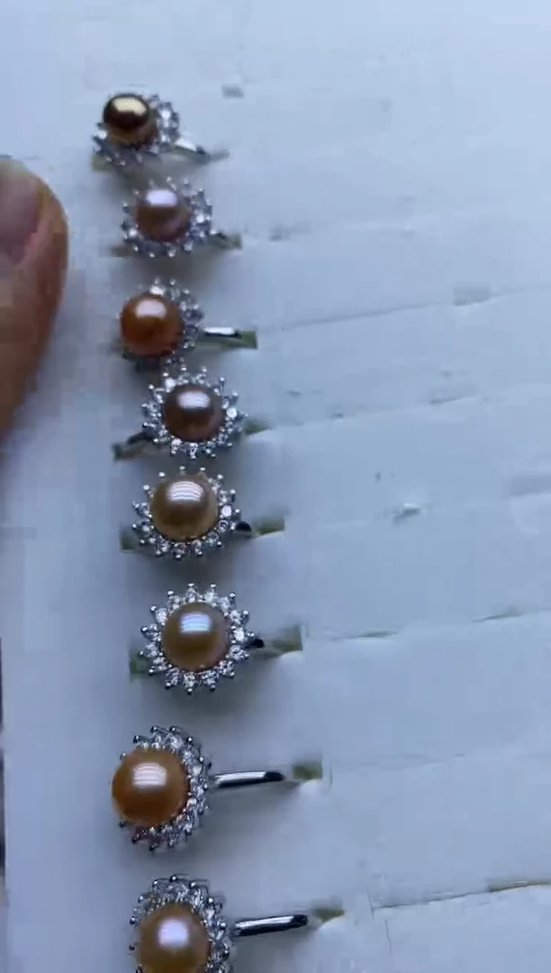 未镶嵌戒指淡水珍珠戒指多样性发其一