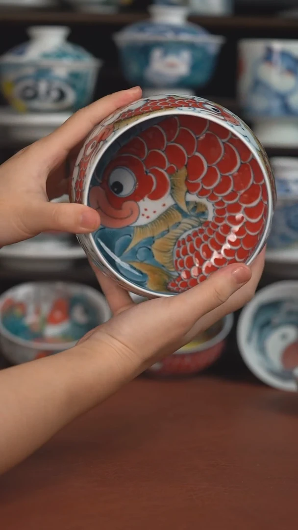 老师作品九鱼茶渣缸 （宠粉福利 ）