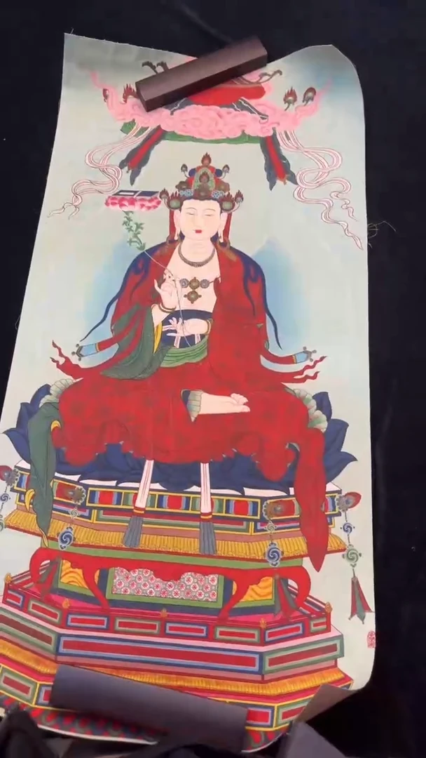 装裱画藏艺唐卡阁手绘作品TK16112