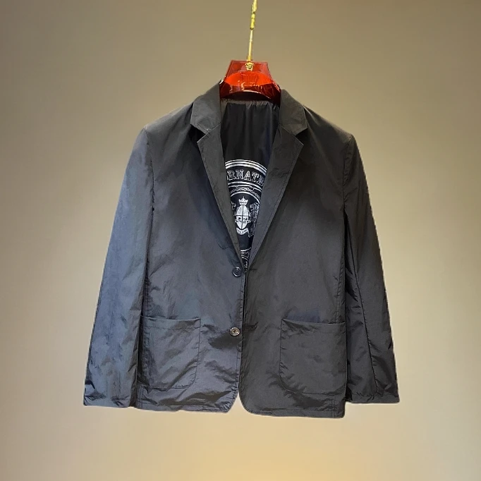 2025男士春秋新款潮流百搭商务休闲轻薄西服上衣外套欧货轻奢夹克