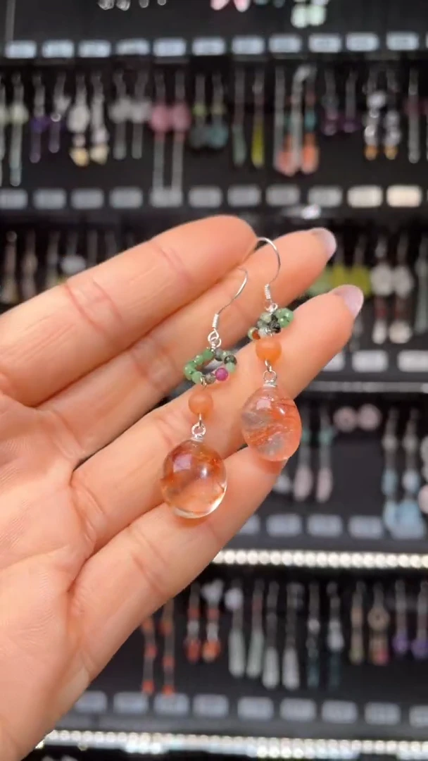 紫晶耳饰银S925镶嵌芷曦