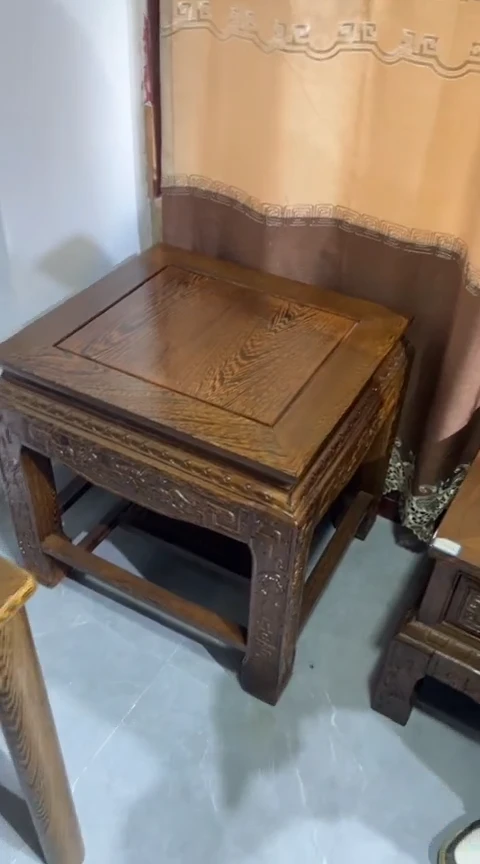 鸡翅木类成套家具  鸡翅木高几58*52*58高