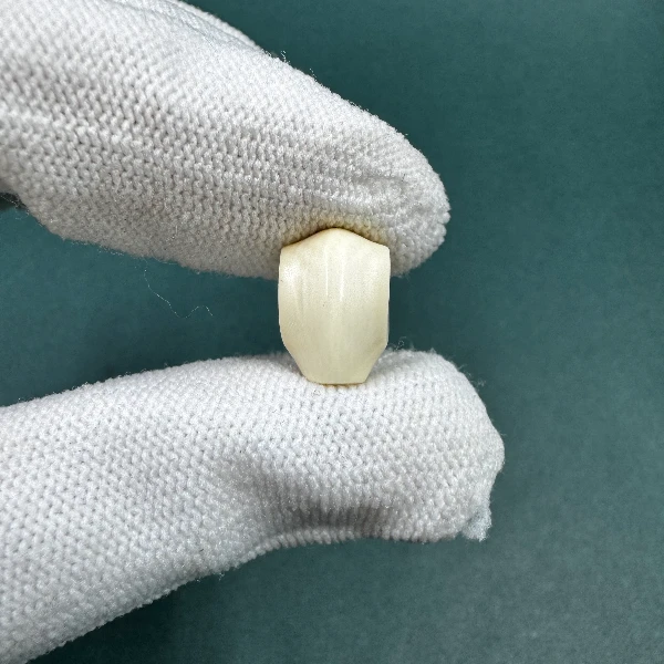 M1585天然猛犸牙玉龙6A三通 支持鉴定 假一罚四