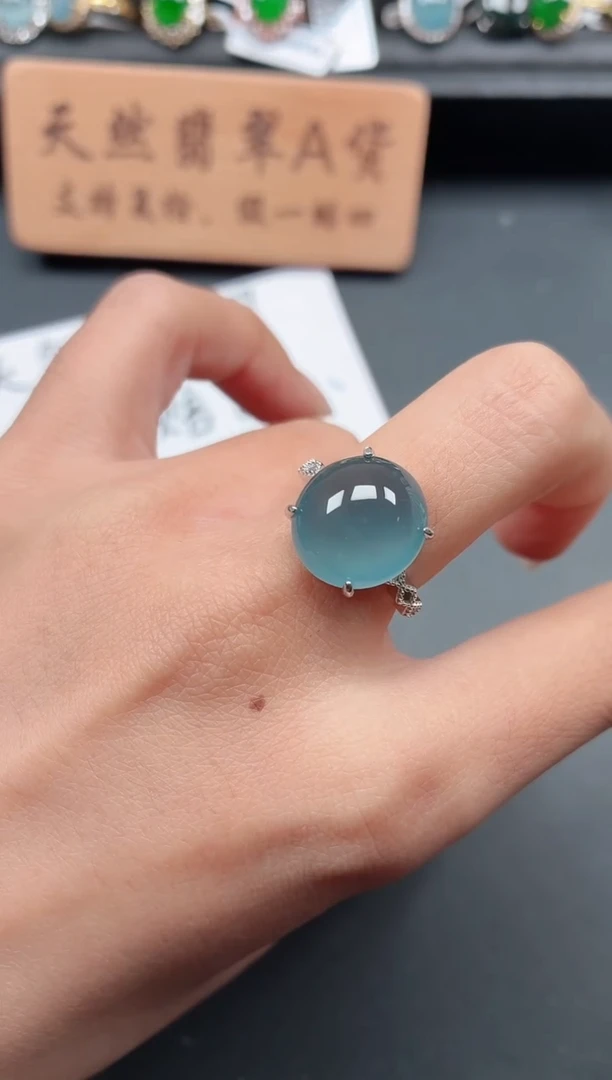 银S925镶嵌戒指翡翠111111