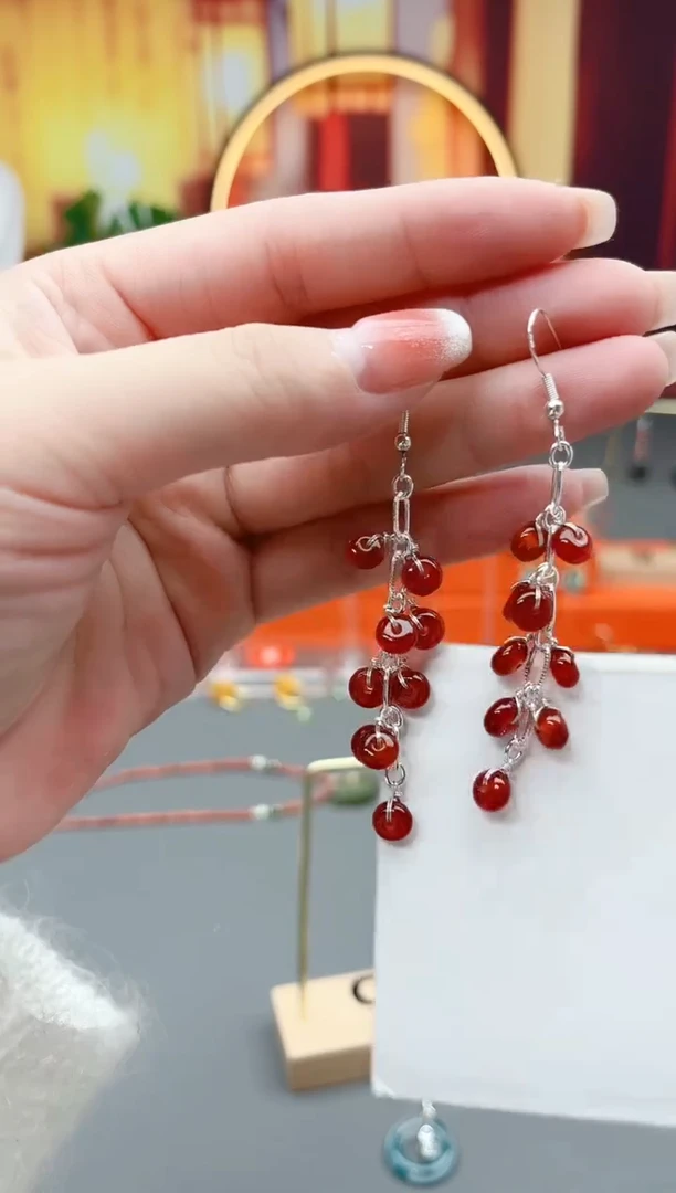 未镶嵌耳钉玛瑙/玉髓323