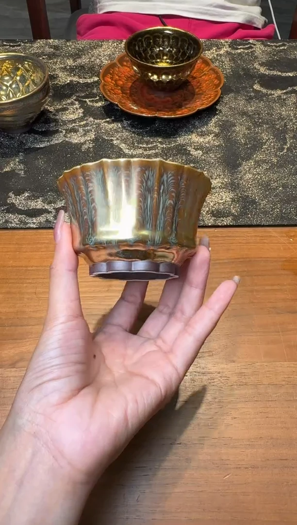茶盏范泽锋金丝羽冠106