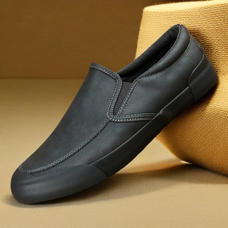 2025高品质男鞋百搭潮流舒适爆款透气潮鞋时尚休闲一脚蹬板鞋