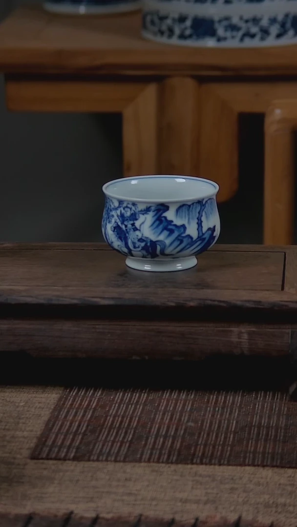 折葵非器手工手绘鬼谷子下山炉式杯