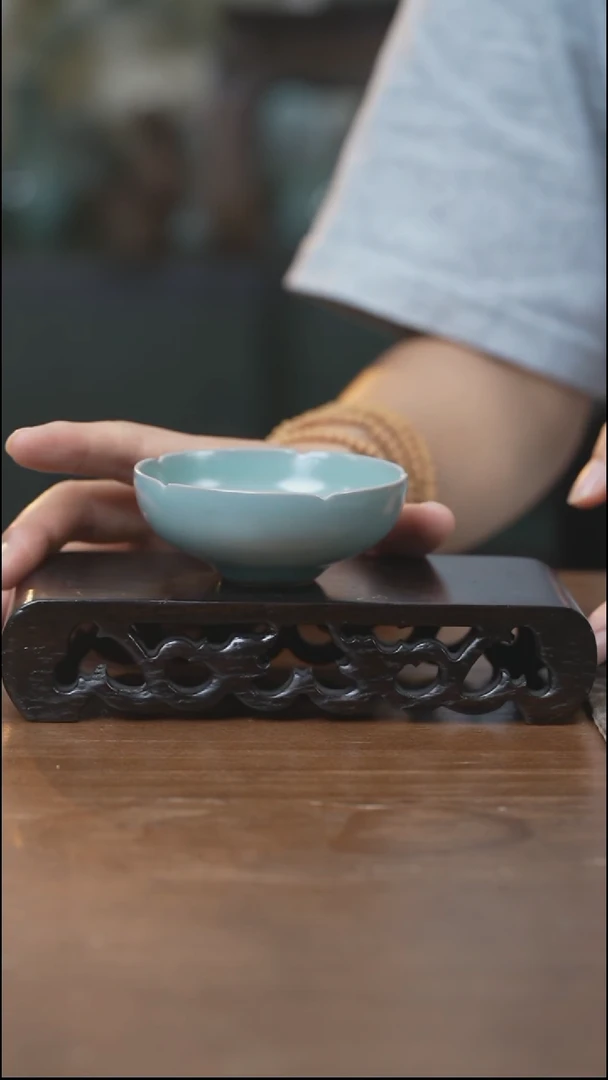 葵口杯 汝瓷 （拾汝）（天青）