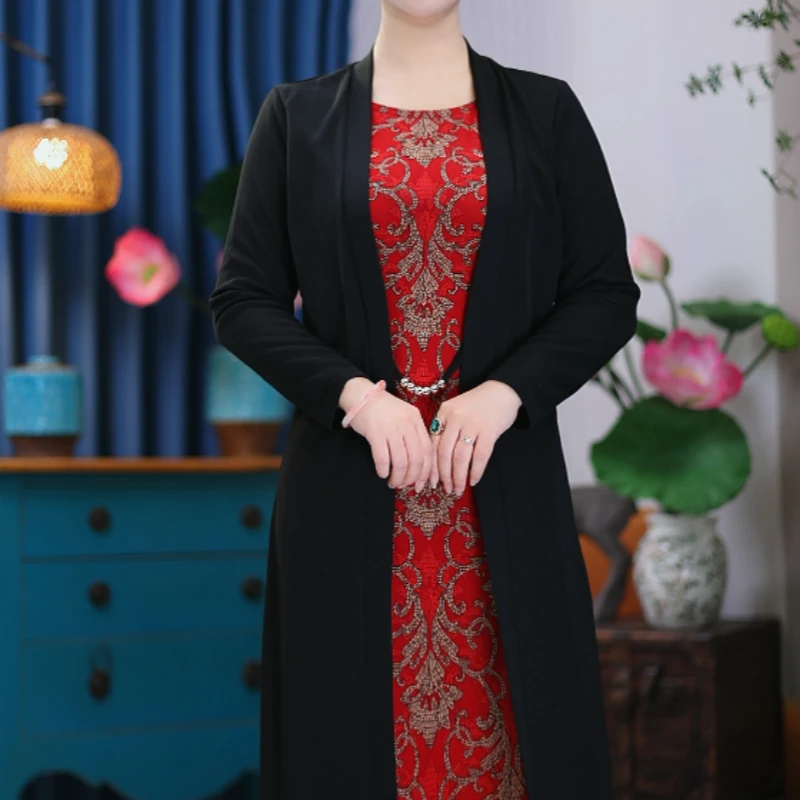 【拟两件】秋季新款清仓拟两件大码女装连衣裙