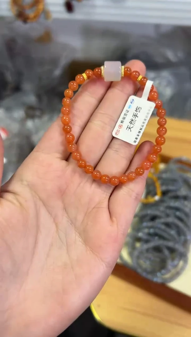 【闪购商品】南红玛瑙手链未镶嵌南红玛瑙方块款手链[872]