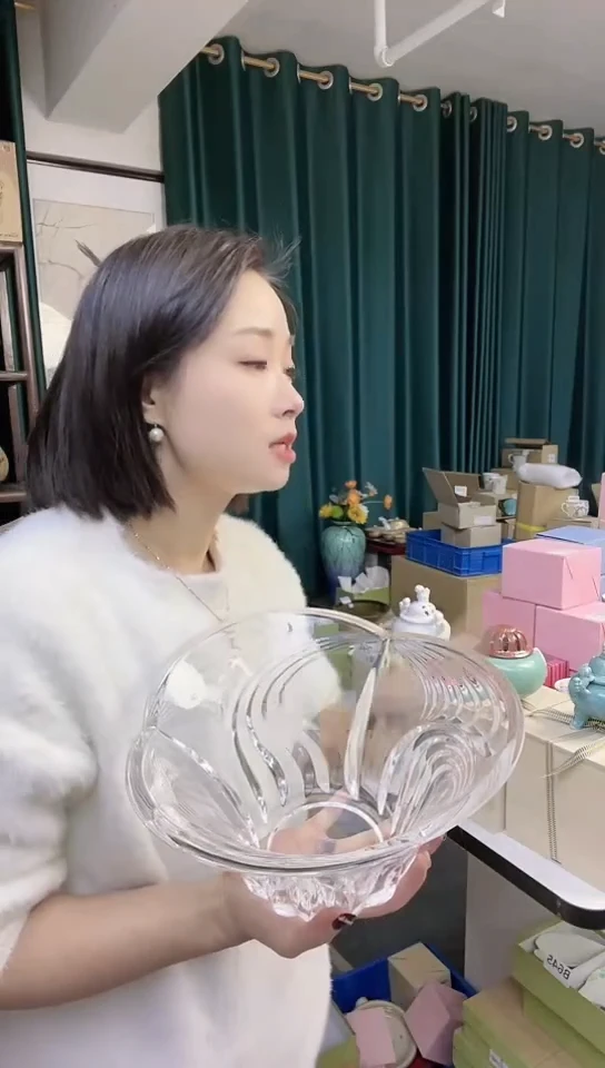 【闪购商品】瓷片进口家用百货佐佐木水晶大钵D394