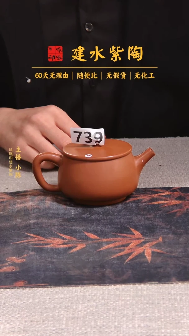 壶 建水紫陶单壶瑕疵放漏/B 739
