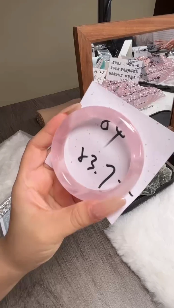 未镶嵌手镯水晶54粉水(清仓默认微瑕不扣细节)