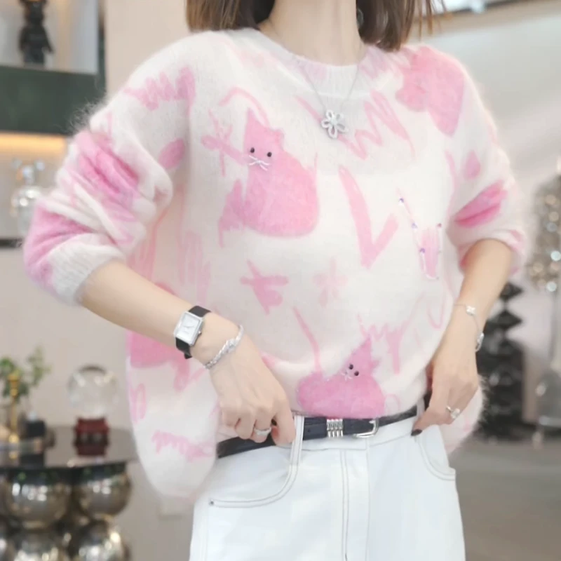 【浪漫满屋】2025早秋新款休闲百搭设计师针织上衣LK2505655