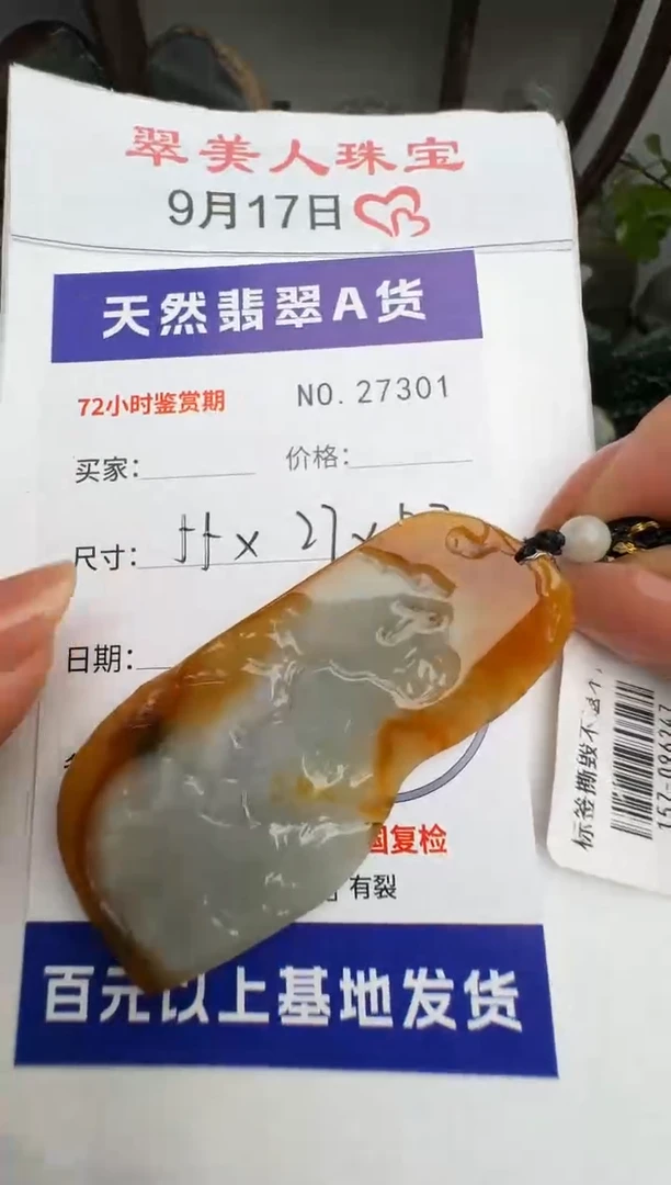 颈饰未镶嵌翡翠原石27301