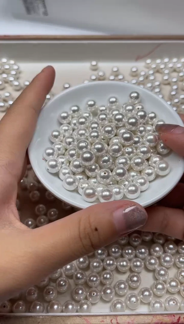未镶嵌拼合珍珠（马贝珠）散珠B781白贝珠8mm 25个9.9元
