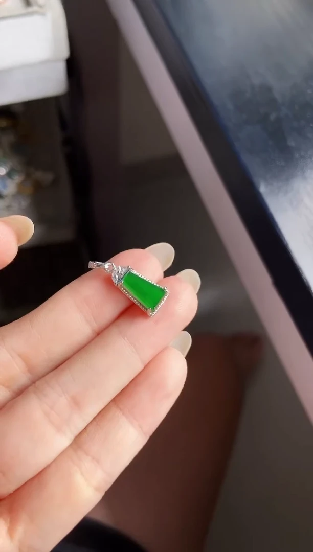 颈饰银S925镶嵌翡翠12