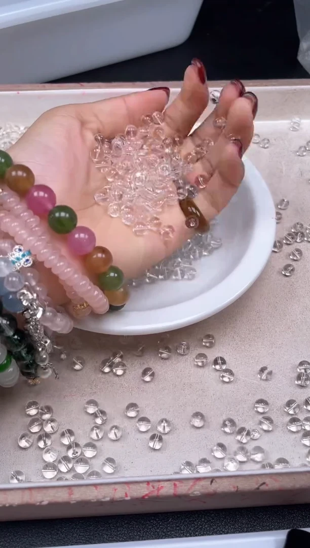 【闪购商品】水晶颈饰未镶嵌w928白水晶6mm*40颗