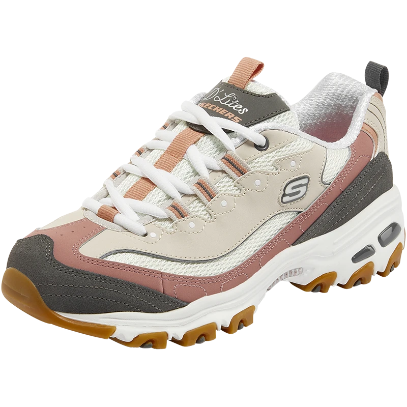 斯凯奇【桃桃乌龙】夏透气女鞋轻便减震运动增高时尚百搭休闲运动鞋