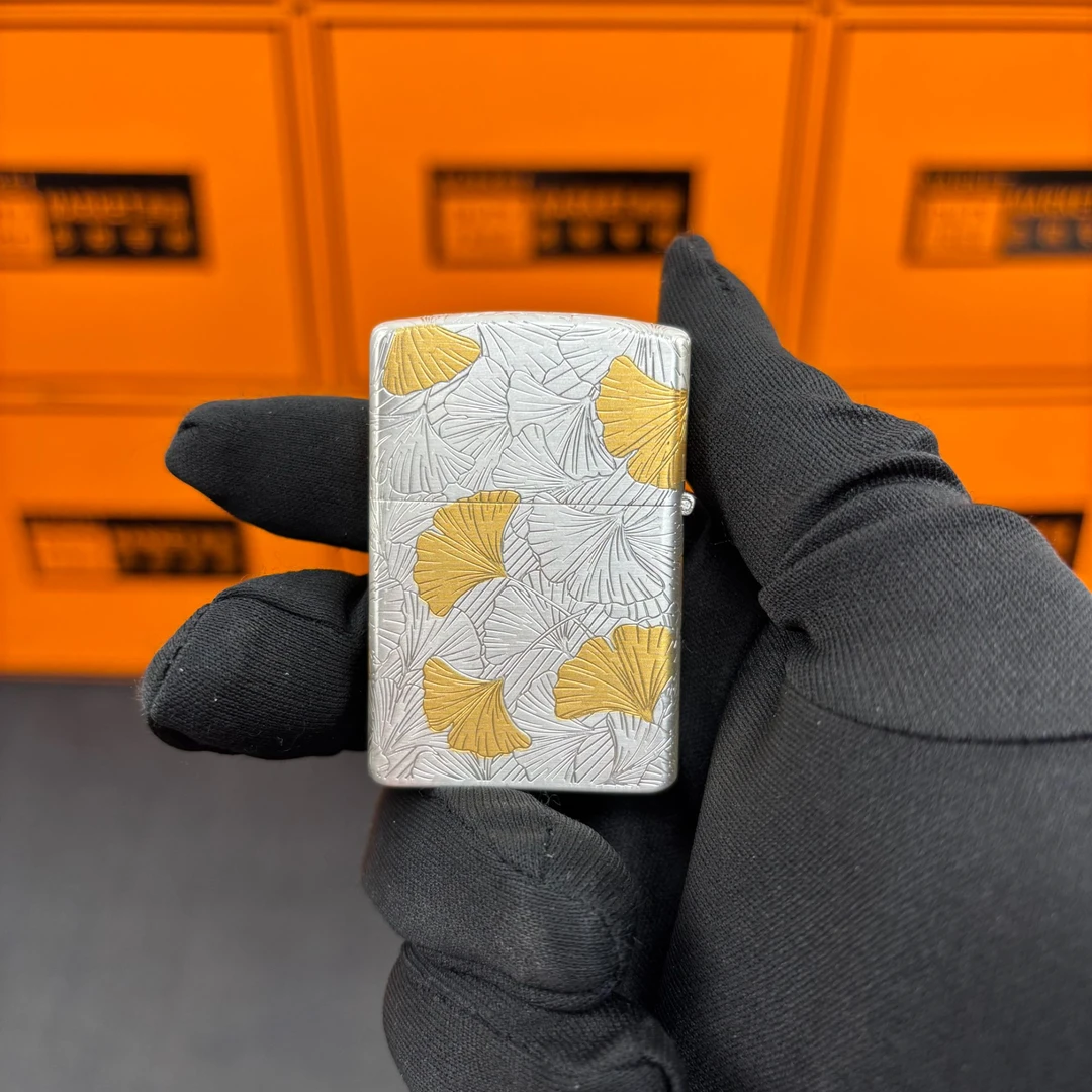 爆款银拉丝三生有杏煤油打火机