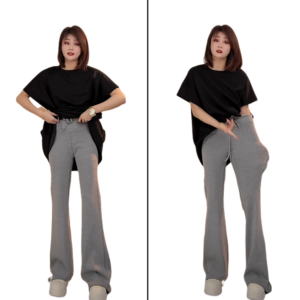 【豆腐裤，小韩日记】休闲芭比裤时尚百搭垂感夏季软糯简约抽绳9908