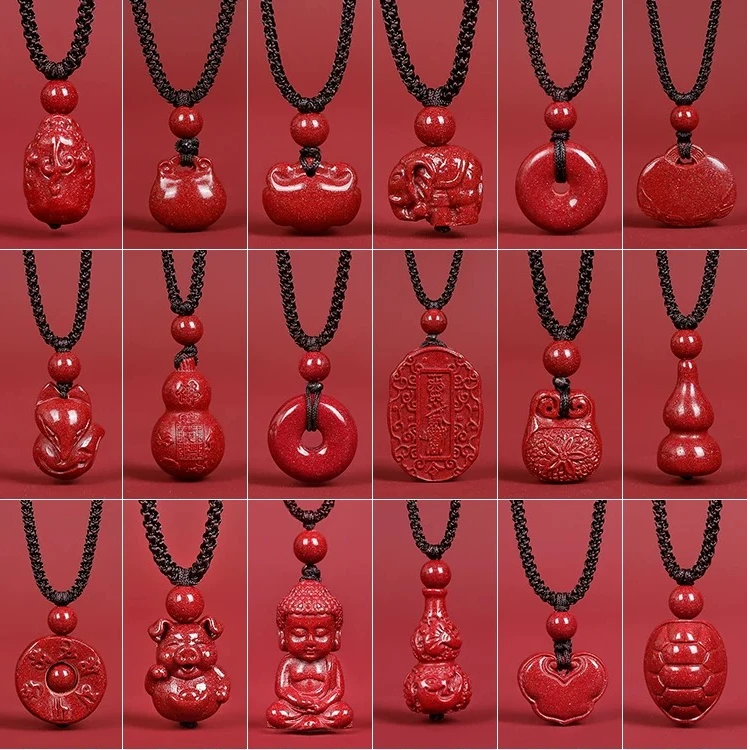 含辰砂工艺品朱砂吊坠随机发货链接10克起