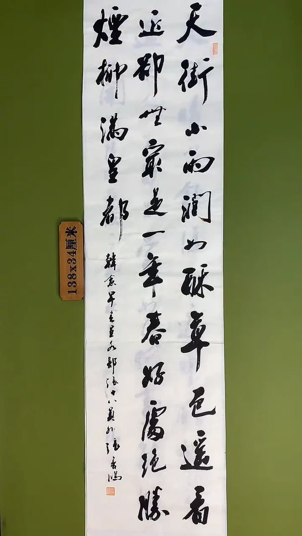 书法书法 张若鸿 尺寸138cm*34cm