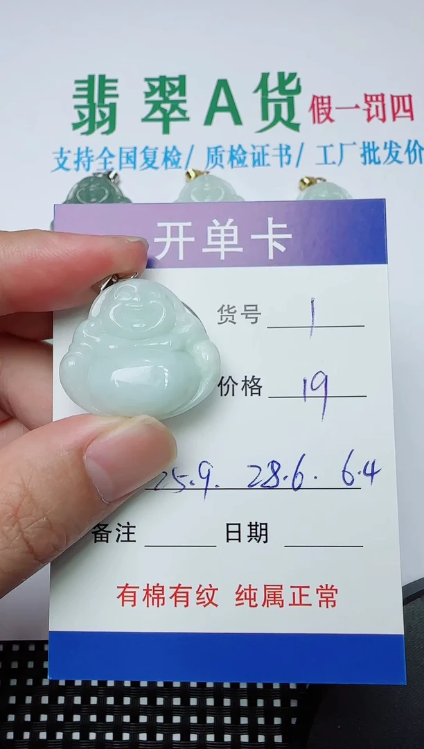 吊坠(赠链)银S925镶嵌翡翠1