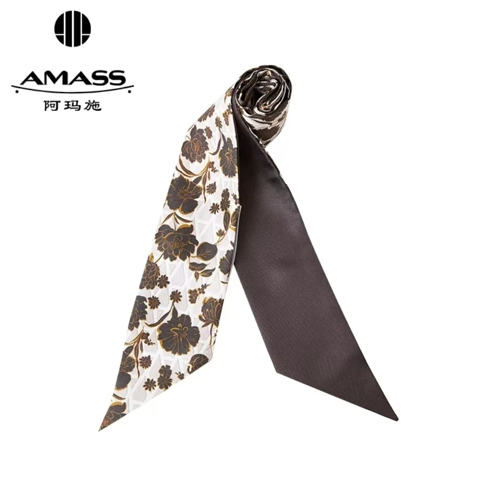 AMASS/阿玛施新款气质轻奢高级质感通勤设计感法式时尚丝巾580036