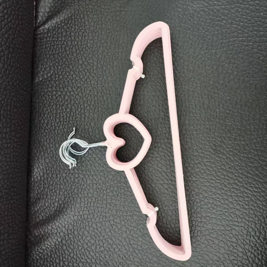 爱心植绒衣架不拖落