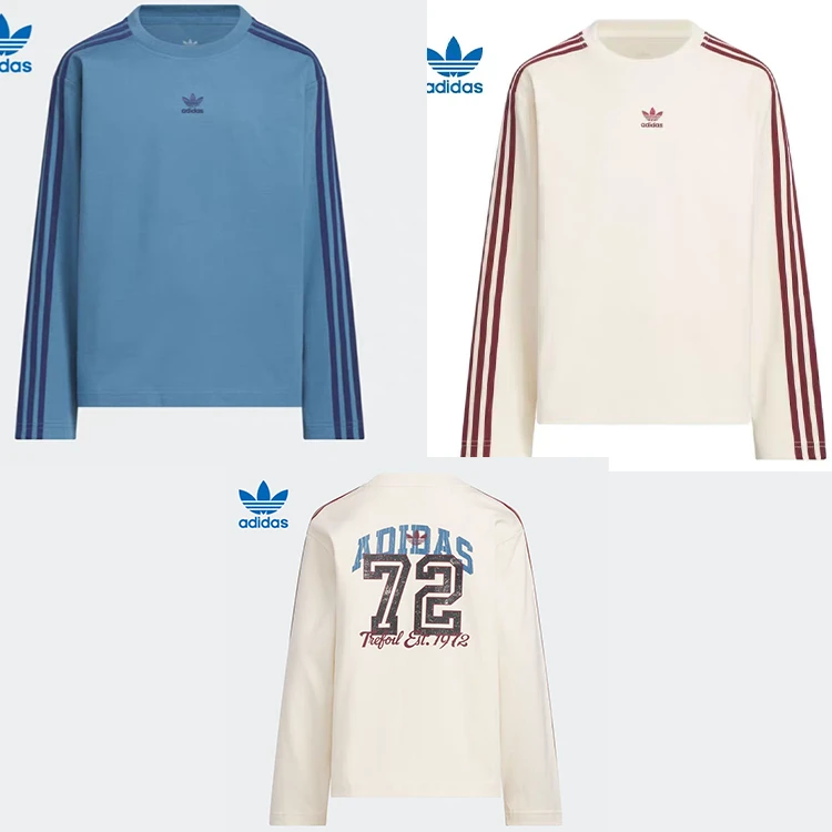 adidas阿迪达斯装25秋新品【流光风】时尚休闲长袖T恤KG6623/KG6624