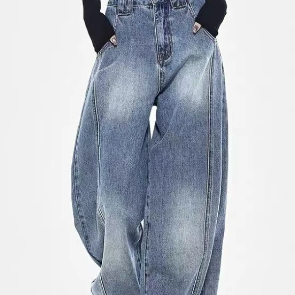 女士春夏休闲复古显瘦弯刀裤K2609