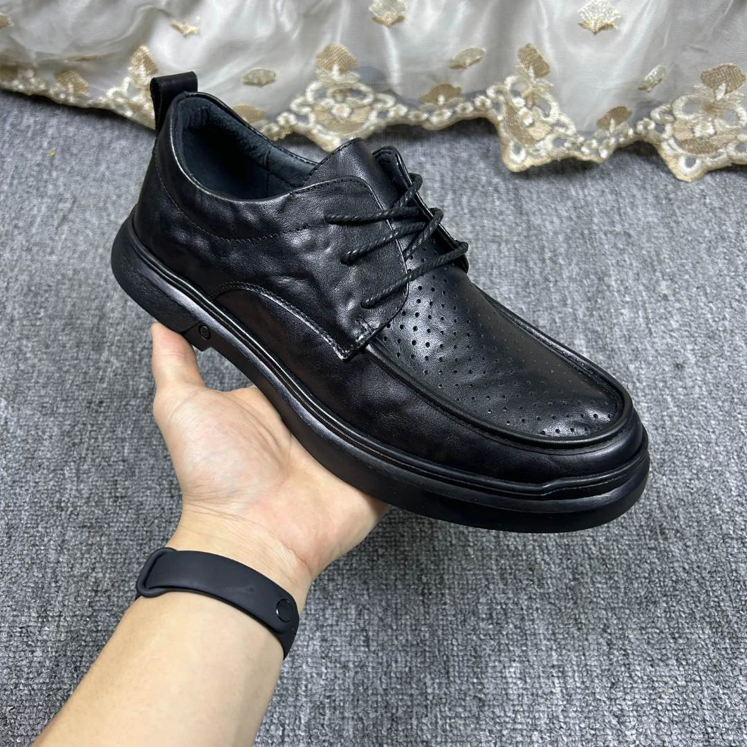 头层牛皮休闲皮鞋男士开车专用鞋皮鞋男款爆款2025头层牛皮男鞋