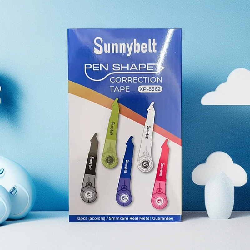 【鑫】【12支】新疆包邮施柏德8362笔式修正带涂改带学生大容量笔型