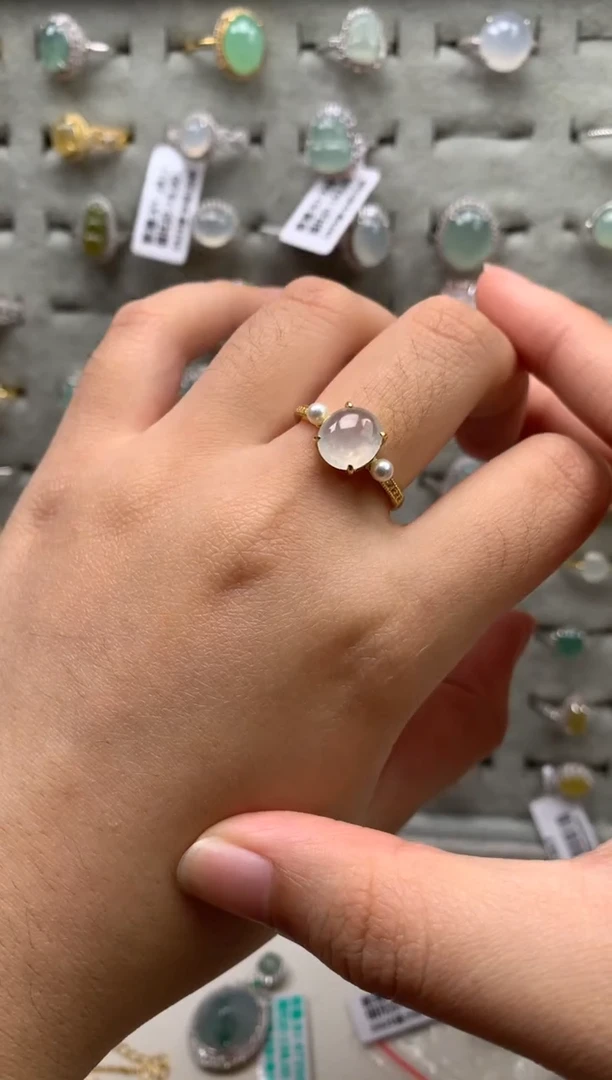 银S925镶嵌戒指翡翠2