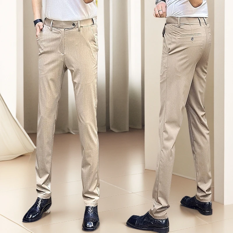 【品质男装】男士休闲裤2025春夏新款薄款轻奢透气商务休闲男士长裤