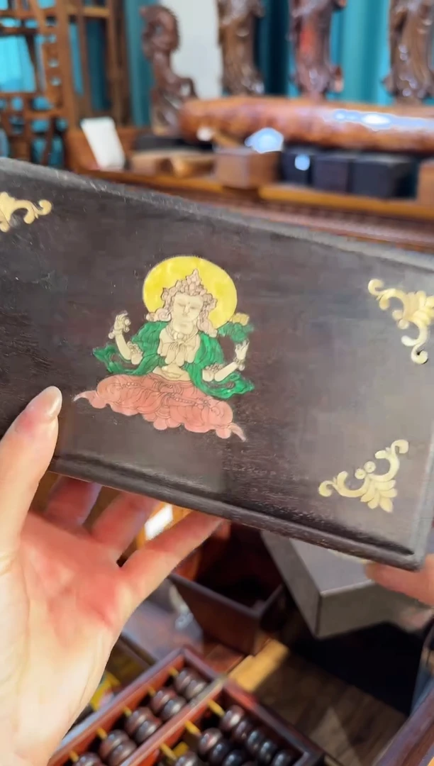 【闪购商品】木木艺紫檀观音机关盒198.888