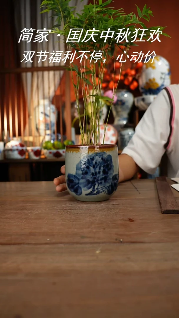 【简家甄选】景德镇设计师釉下手绘陶瓷餐具