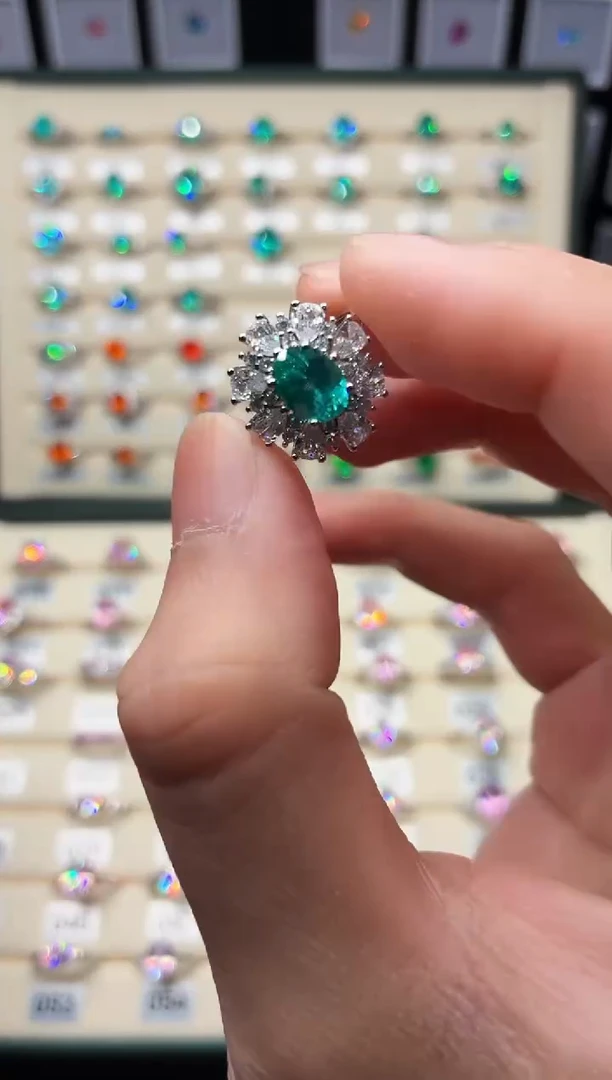 银S925镶嵌戒指碧玺1888