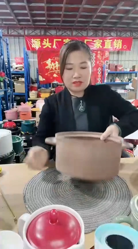 【闪购商品】9420大瑕疵紫砂锅不圆送盖烧裂